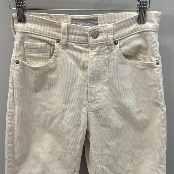 Everlane Pants Baby Cord Cheeky Corduroy Size 25 Straight Leg Cropped Pockets - Picture 3 of 10